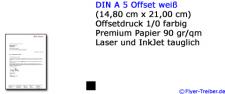 Briefpapier DIN A 5 1/0 farbig