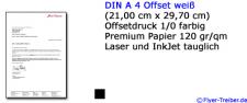 Briefpapier DIN A 4 1/0 farbig