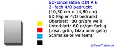 SD-Einzeldätze DIN A 6 4/0 farbig