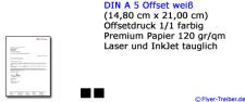 Briefpapier DIN A 5 1/1 farbig