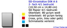 SD-Einzeldätze DIN A 6 4/1 farbig