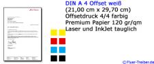 Briefpapier DIN A 4 4/4 farbig