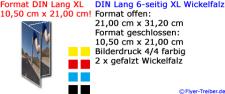DIN A Lang XL 6-seitig Wickelfalz