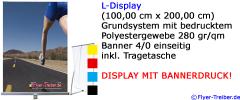 L-Display 100 cm x 200 cm Grundsystem mit Bannerdruck
