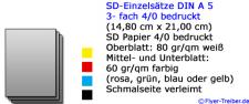SD-Einzelsätze DIN A 5 4/0 farbig