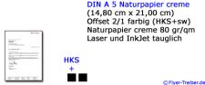 Briefpapier DIN A 5 2/1 HKS