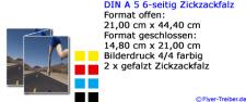Folder DIN A 5 6-seitig Zickzack
