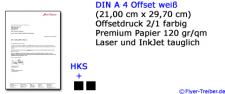 Briefpapier DIN A 4 2/1 sw + HKS