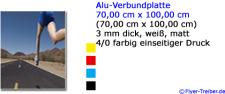 Alu-Verbundplatte 70 cm x 100 cm