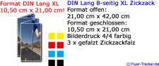 DIN A Lang XL 8-seitig Zickzackfalz