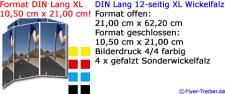 Selfmailer DIN lang XL 12-seitig Wickelfalz
