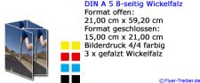 Folder DIN A 5 8-seitig Wickelfalz