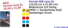 DIN Lang 5/5-farbig (CMYK+Gold)