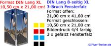 Selfmailer DIN lang XL 3-bruch Fensterfalz