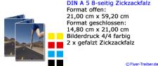 Folder DIN A 5 8-seitig Zickzack