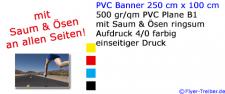 PVC Banner 250 cm x 100 cm