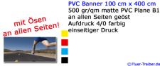 PVC Banner 100 cm x 400 cm