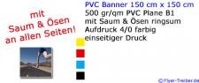 PVC Banner 150 cm x 150 cm