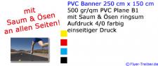 PVC Banner 250 cm x 150 cm