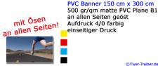 PVC Banner 150 cm x 300 cm
