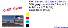PVC Banner 150 cm x 350 cm