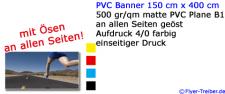 PVC Banner 150 cm x 400 cm