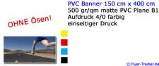 PVC Banner 150 cm x 400 cm