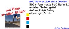 PVC Banner 200 cm x 200 cm