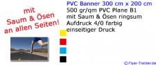 PVC Banner 300 cm x 200 cm
