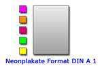 Neonplakat Format DIN A 1
