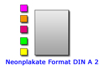 Neonplakat Format DIN A 2