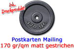 Postkartenmailing 170gr matt