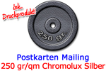 Postkartenmailing 250gr Chromolux