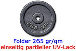 Folder 265 gr mit partiellem UV Lack