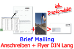 Brief Mailing Anschreiben + Beilage Flyer DIN A Lang